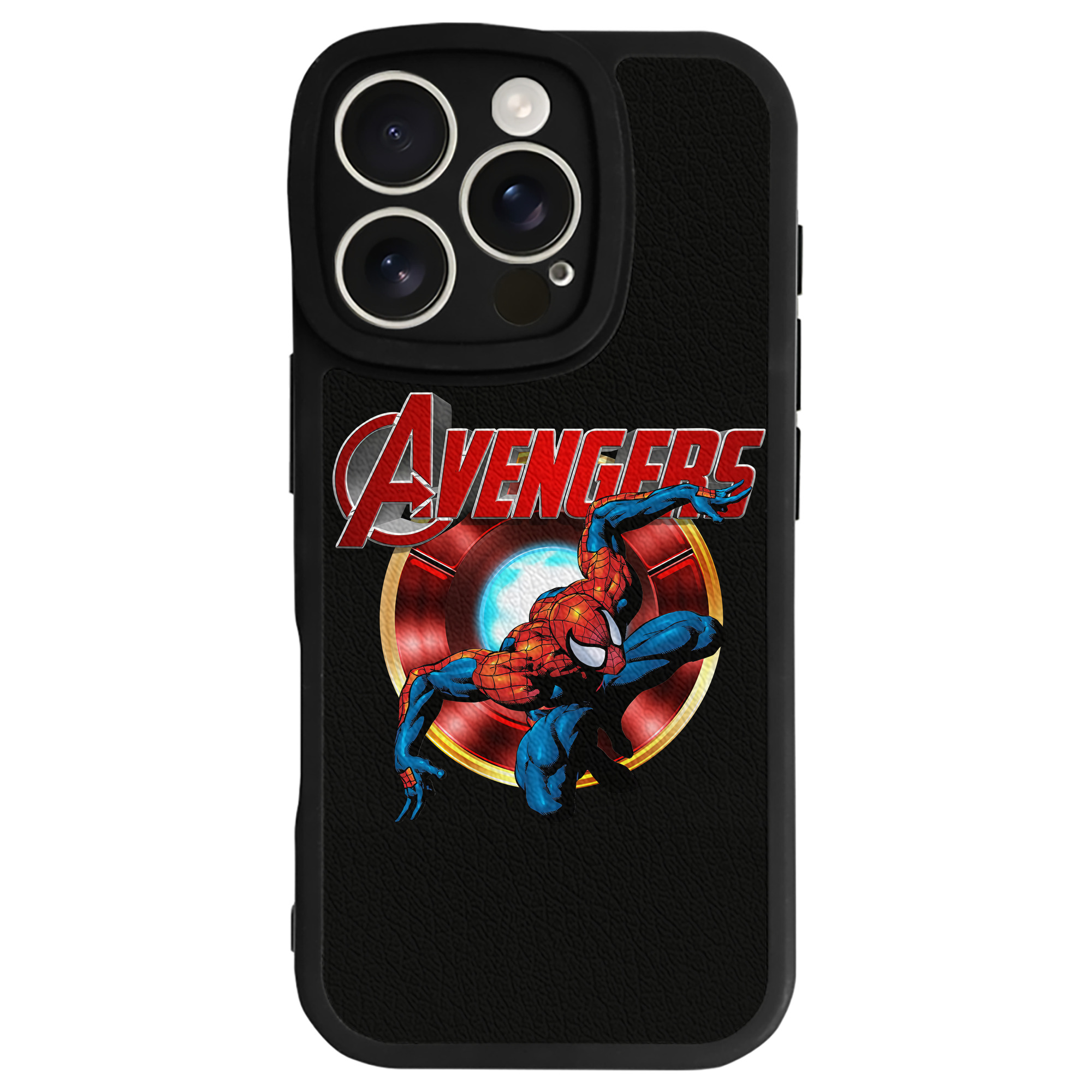（画像用） Spider Man スパイダーマン 【iPhone 16シリーズ対応】シリコンスマホケース（レザー調） 材質：シリコン